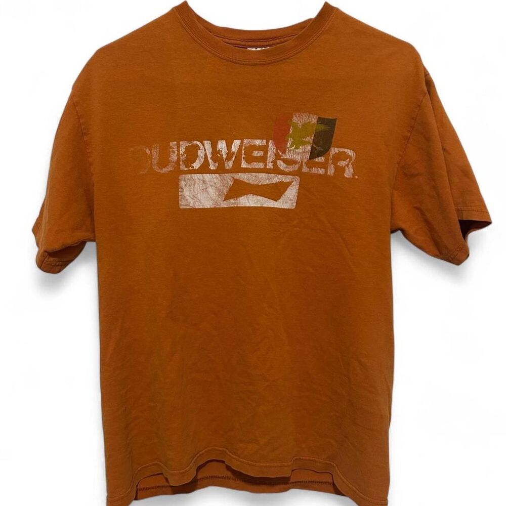 Hanes Men's Orange and Brown T-shirt